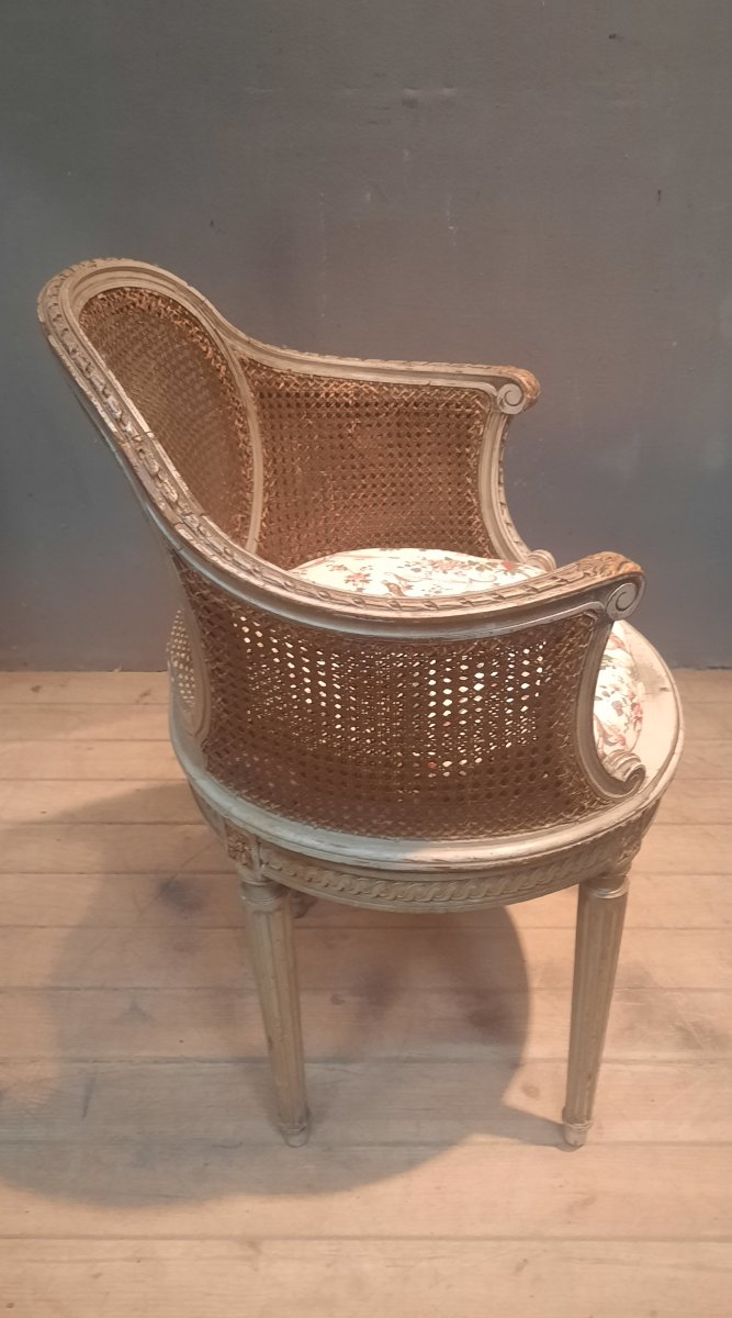 Louis XVI-style Cane Armchair -photo-1