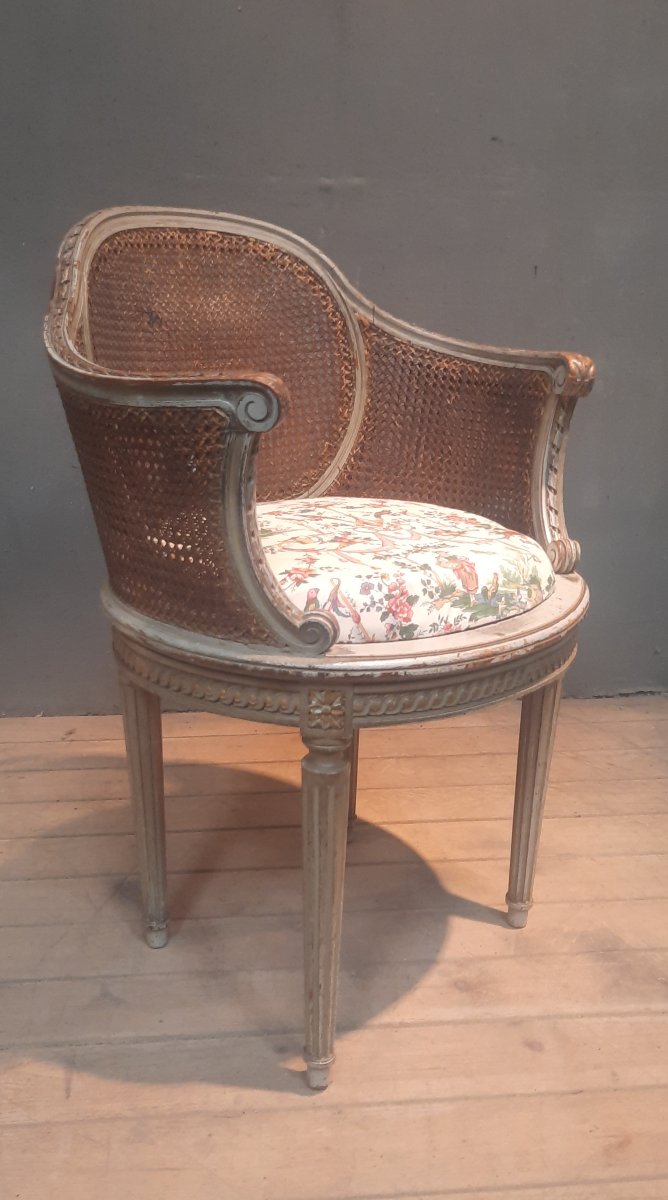 Louis XVI-style Cane Armchair 