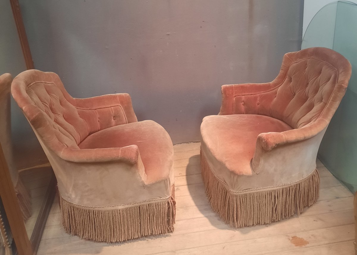 Paire de fauteuil crapaud-photo-2