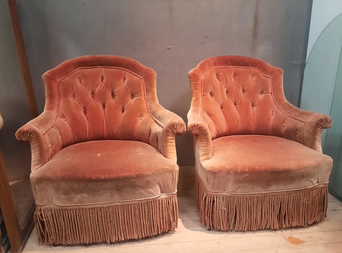 Paire de fauteuil crapaud-photo-5