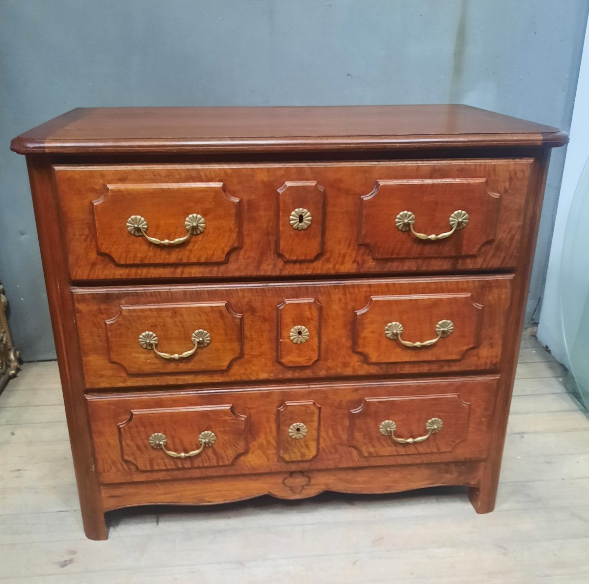 Louis XIV-style Chest Of Drawers, Solid Wood-photo-2
