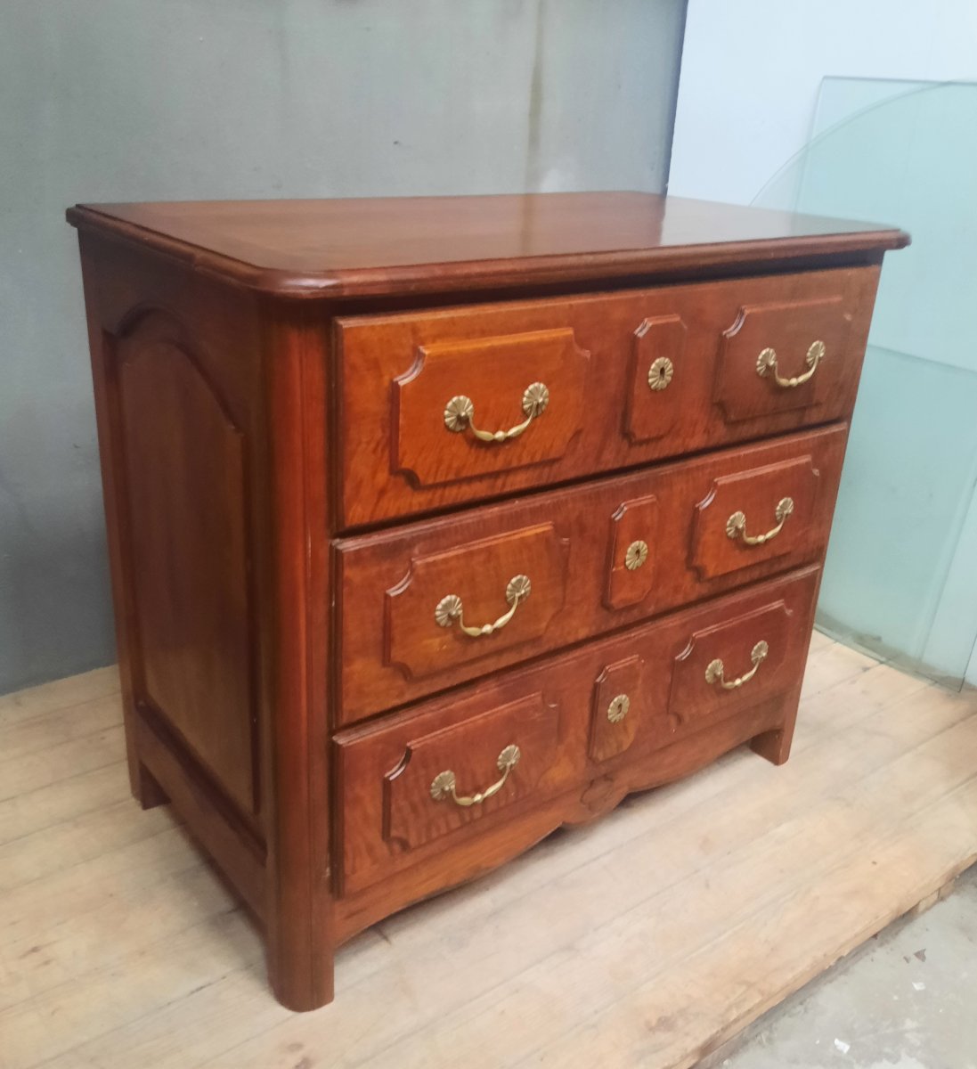 Louis XIV-style Chest Of Drawers, Solid Wood-photo-4