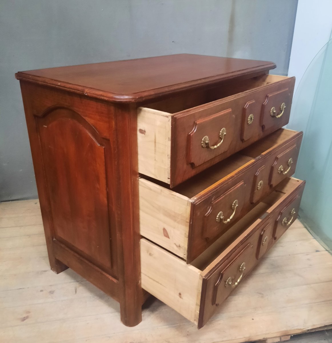 Louis XIV-style Chest Of Drawers, Solid Wood-photo-2