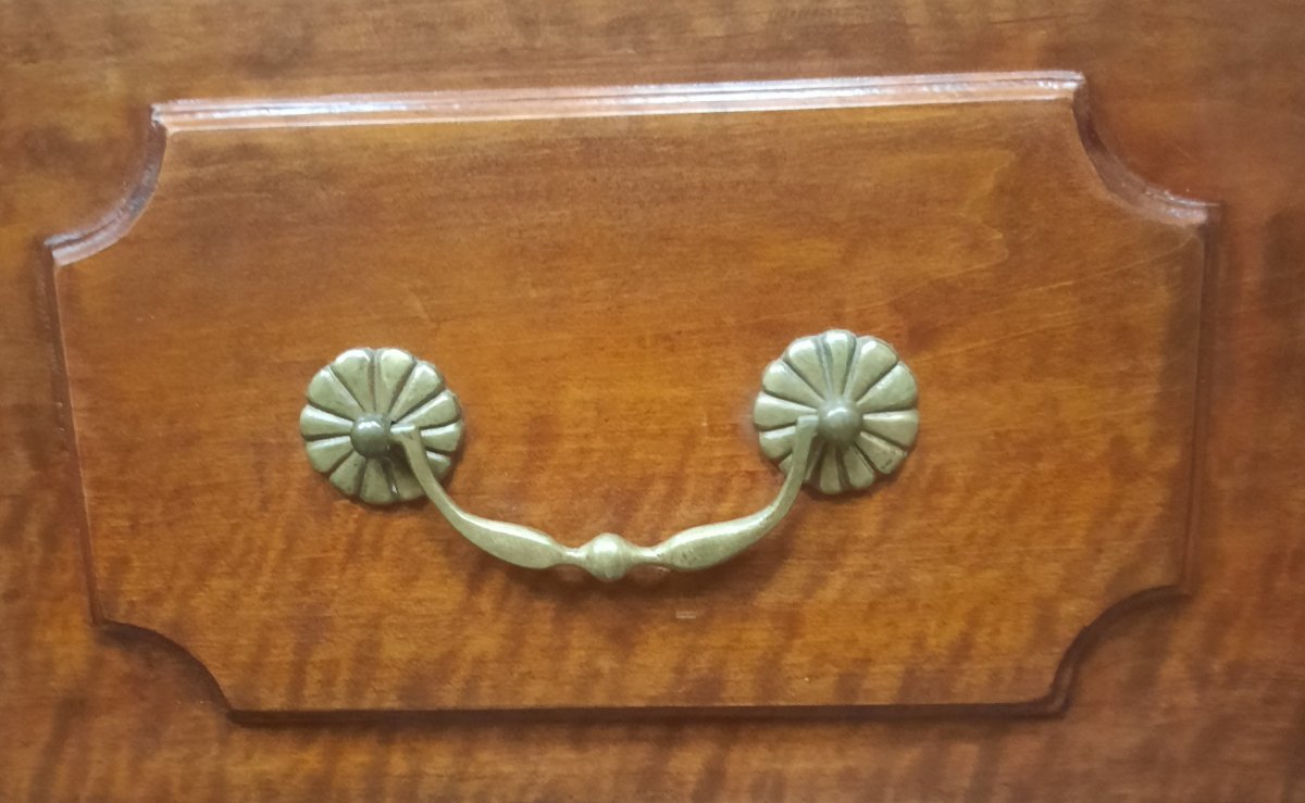 Louis XIV-style Chest Of Drawers, Solid Wood-photo-7