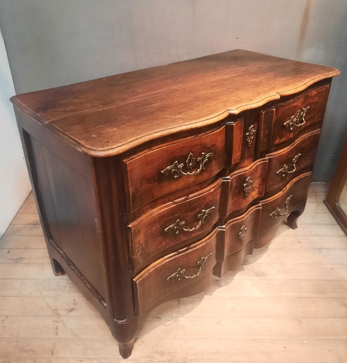 Commode d epoque Louis XV en bois massif -photo-8