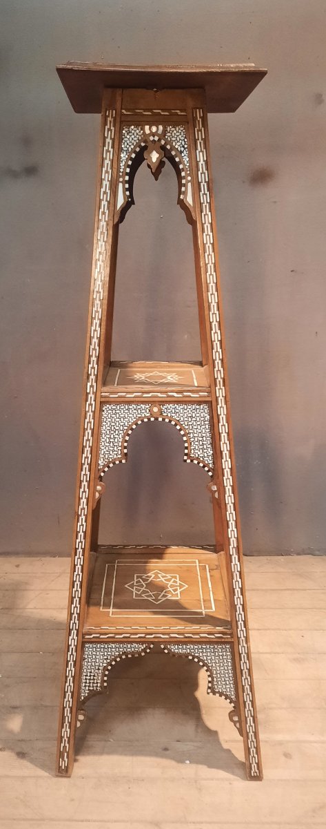 Selette orientale en bois et nacre-photo-3