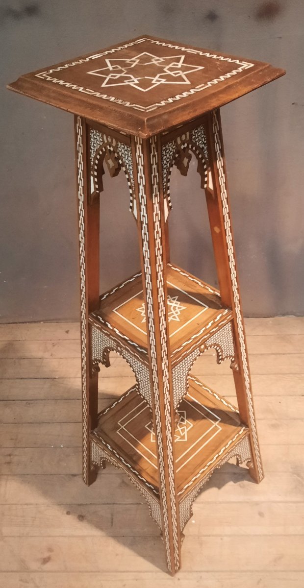 Selette orientale en bois et nacre-photo-3