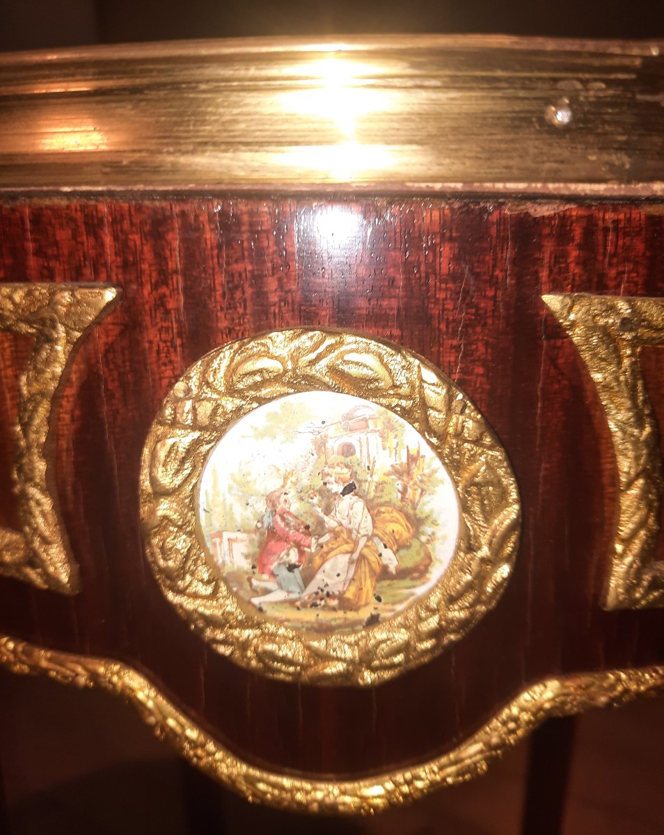 Table de salon  marquettée de style Louis XVI -photo-7