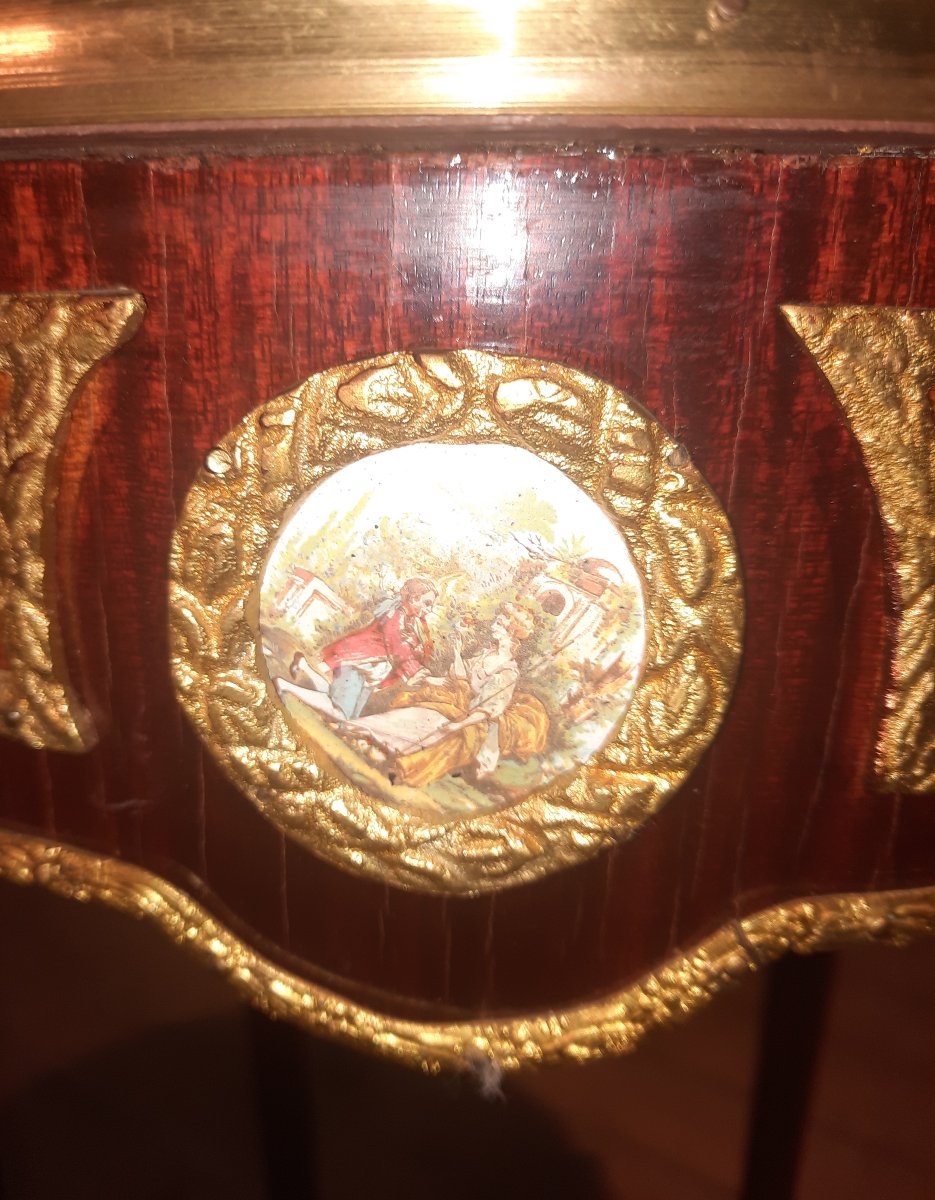 Table de salon  marquettée de style Louis XVI -photo-8