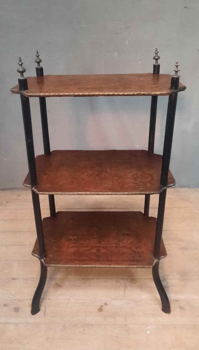 Napoleon III-style Side Table With Marquetry -photo-3