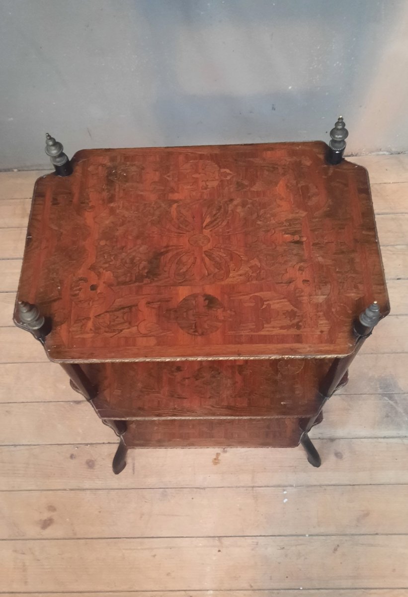 Napoleon III-style Side Table With Marquetry -photo-4