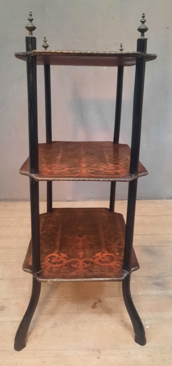 Napoleon III-style Side Table With Marquetry -photo-2