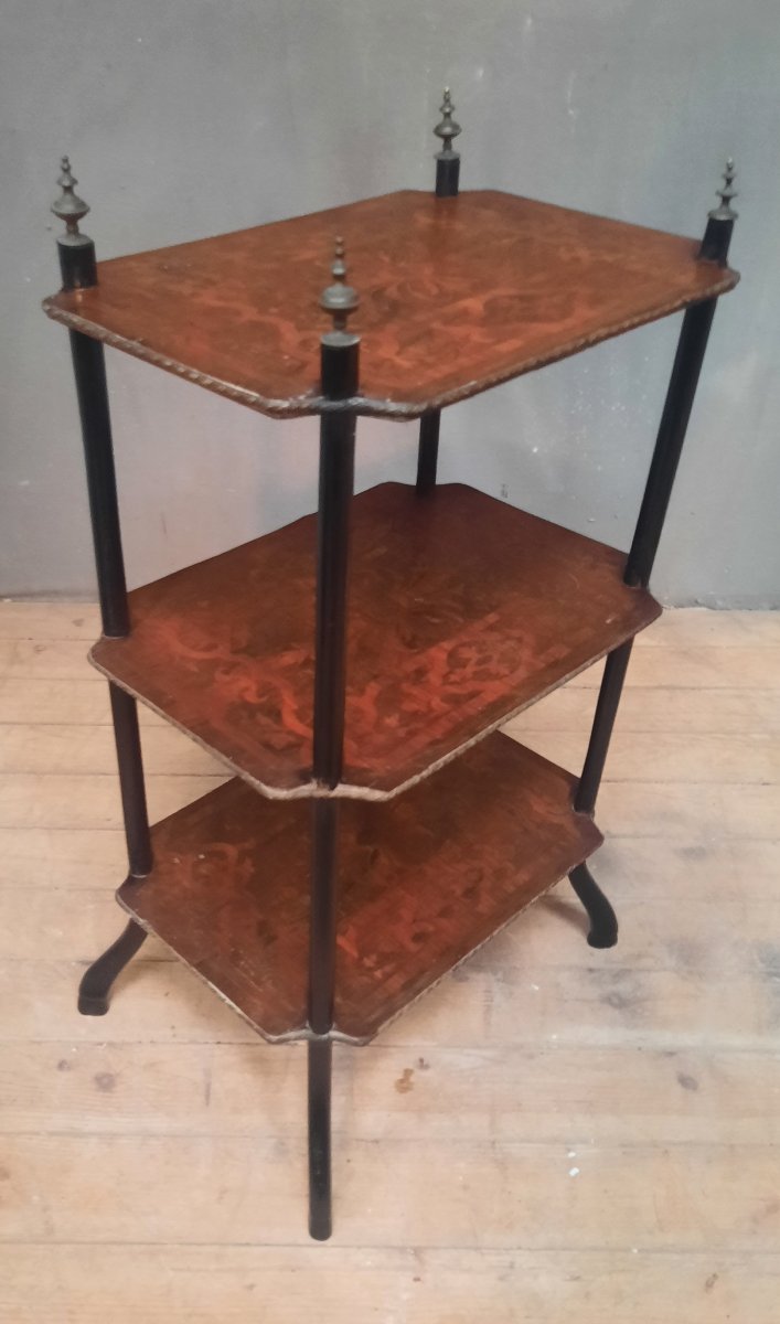 Napoleon III-style Side Table With Marquetry -photo-5