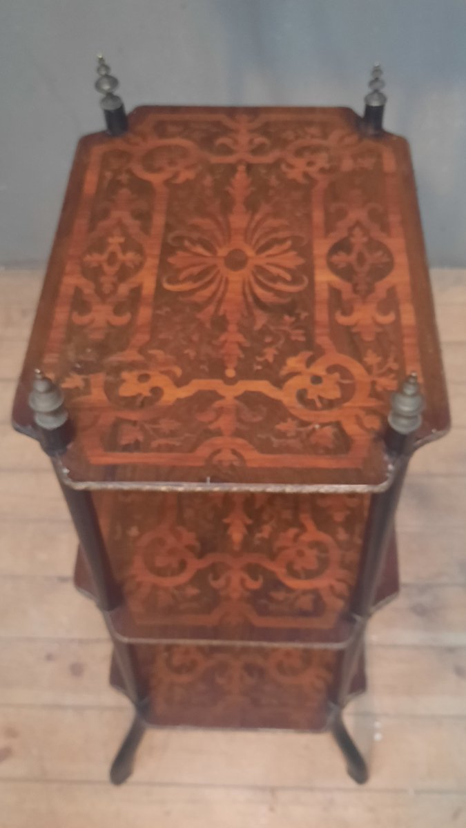 Napoleon III-style Side Table With Marquetry -photo-6