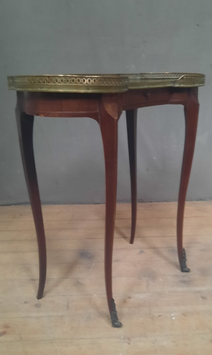 Kidney-shaped Table With Napoleon III Veneer -photo-7