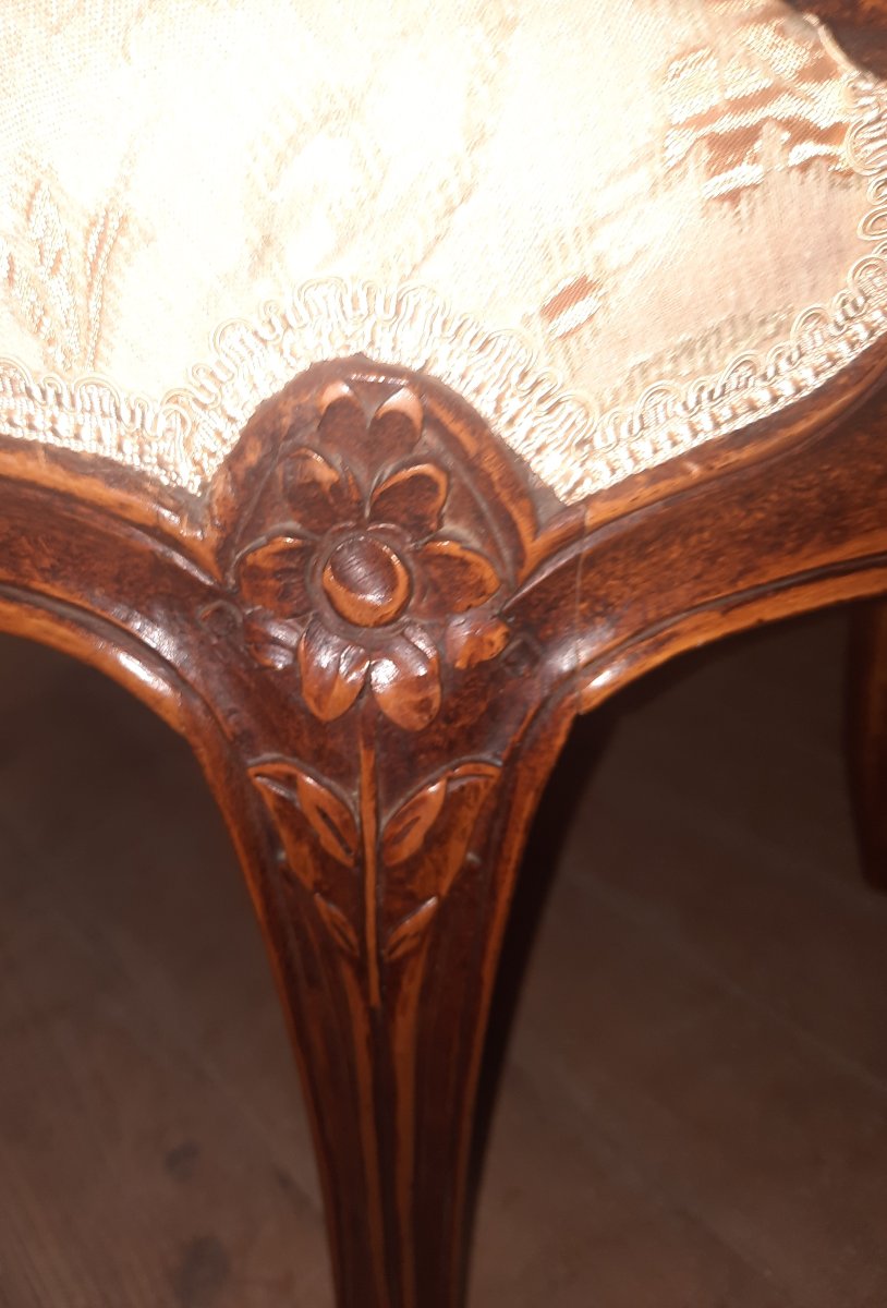 Pair Of Louis XV-style Upholstered Armchairs -photo-3