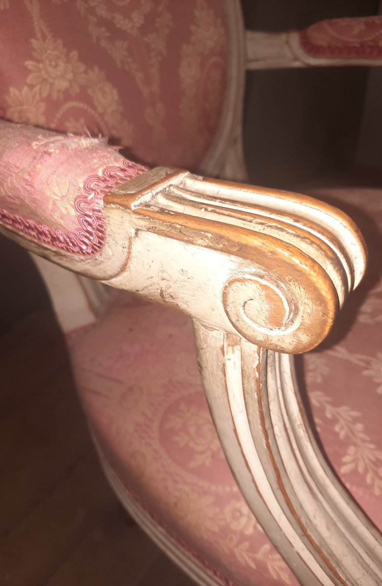 Pair Of Louis XVI-style Armchairs From The Nineteenth Century -photo-6