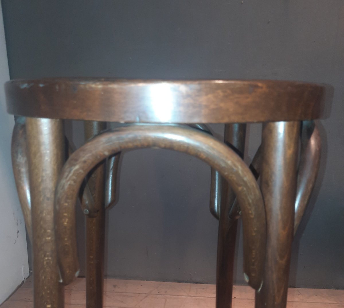 Set Of 4 Thonet-style Bar Stools -photo-2