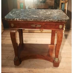 Restoration Period Mahogany Console Table 
