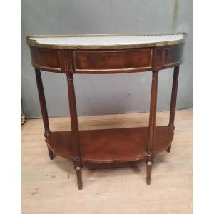 Louis XVI Half-moon Mahogany Console Table