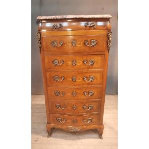 Semainier en marquetterie de style Louis XV