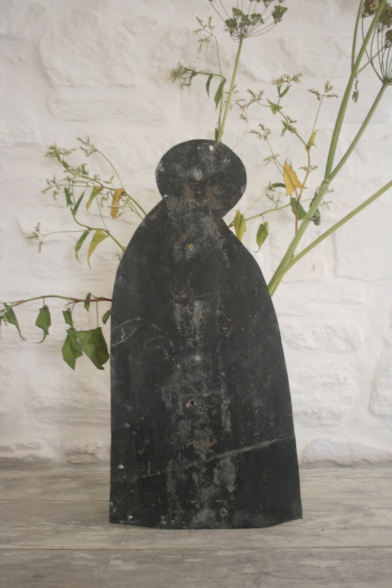 Holy Virgin Painted On Sheet Metal -photo-3