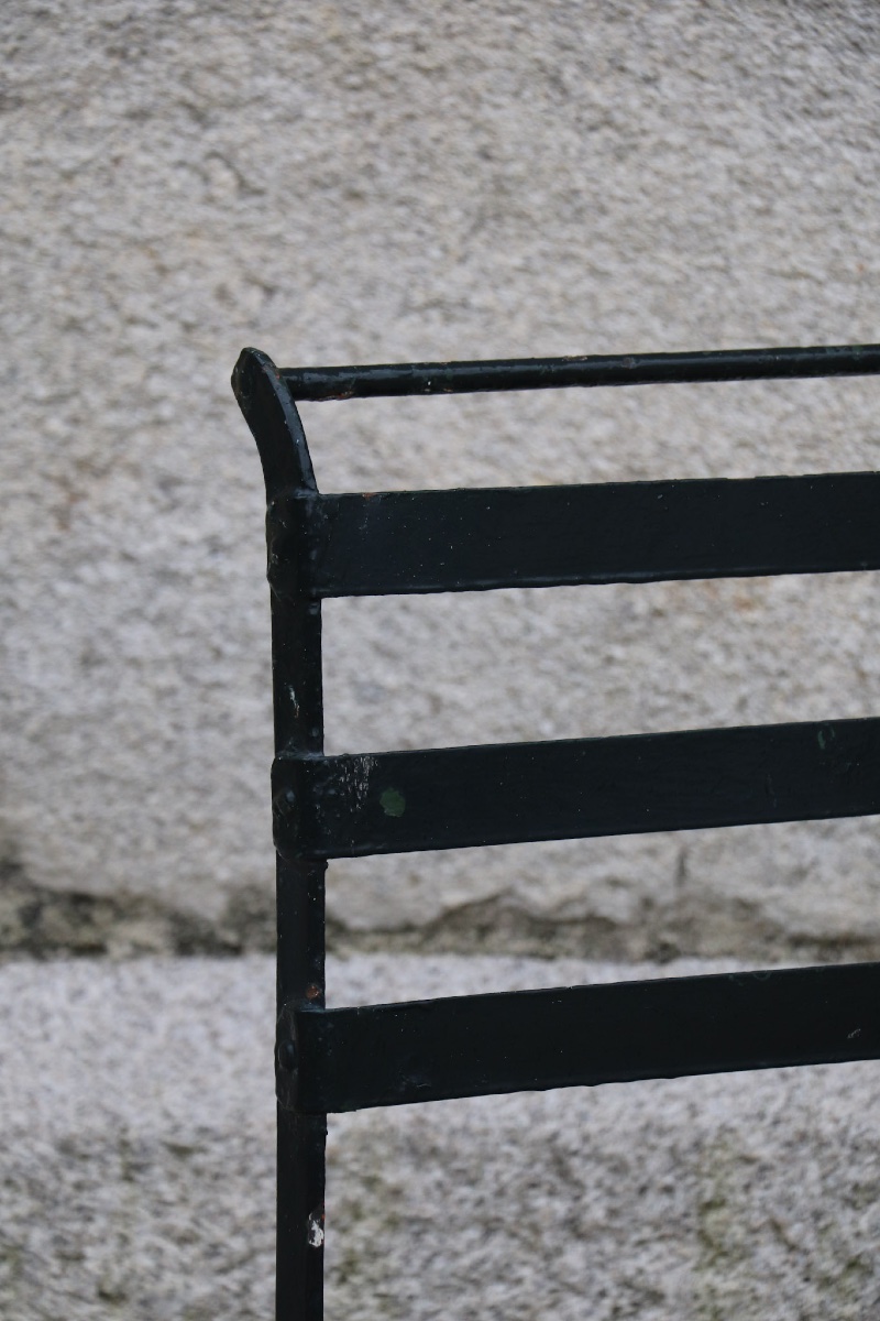 Set Of 4 Wrought Iron Garden Chairs XX-photo-3