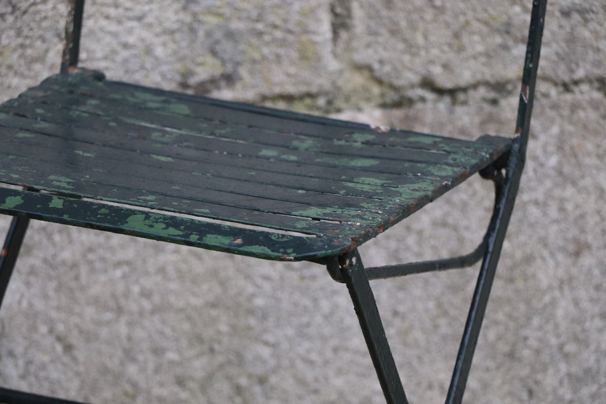 Set Of 4 Wrought Iron Garden Chairs XX-photo-4