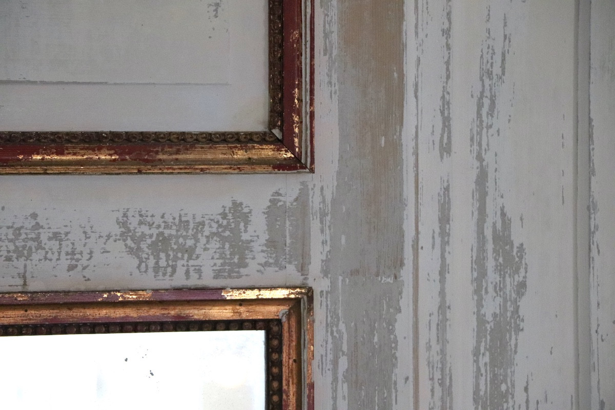 Large Directoire Trumeau Fireplace Mirror Patina -photo-2