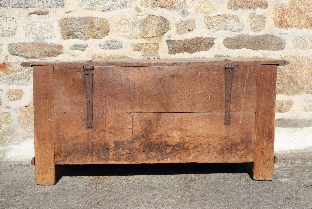 Large Antique Chest In Natural Wood – 18th Century -photo-2
