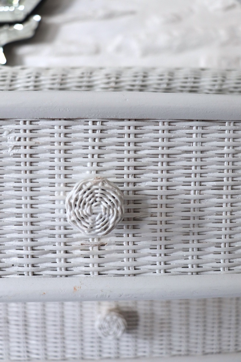 Commode en rotin  et osier, XXe siècle-photo-4