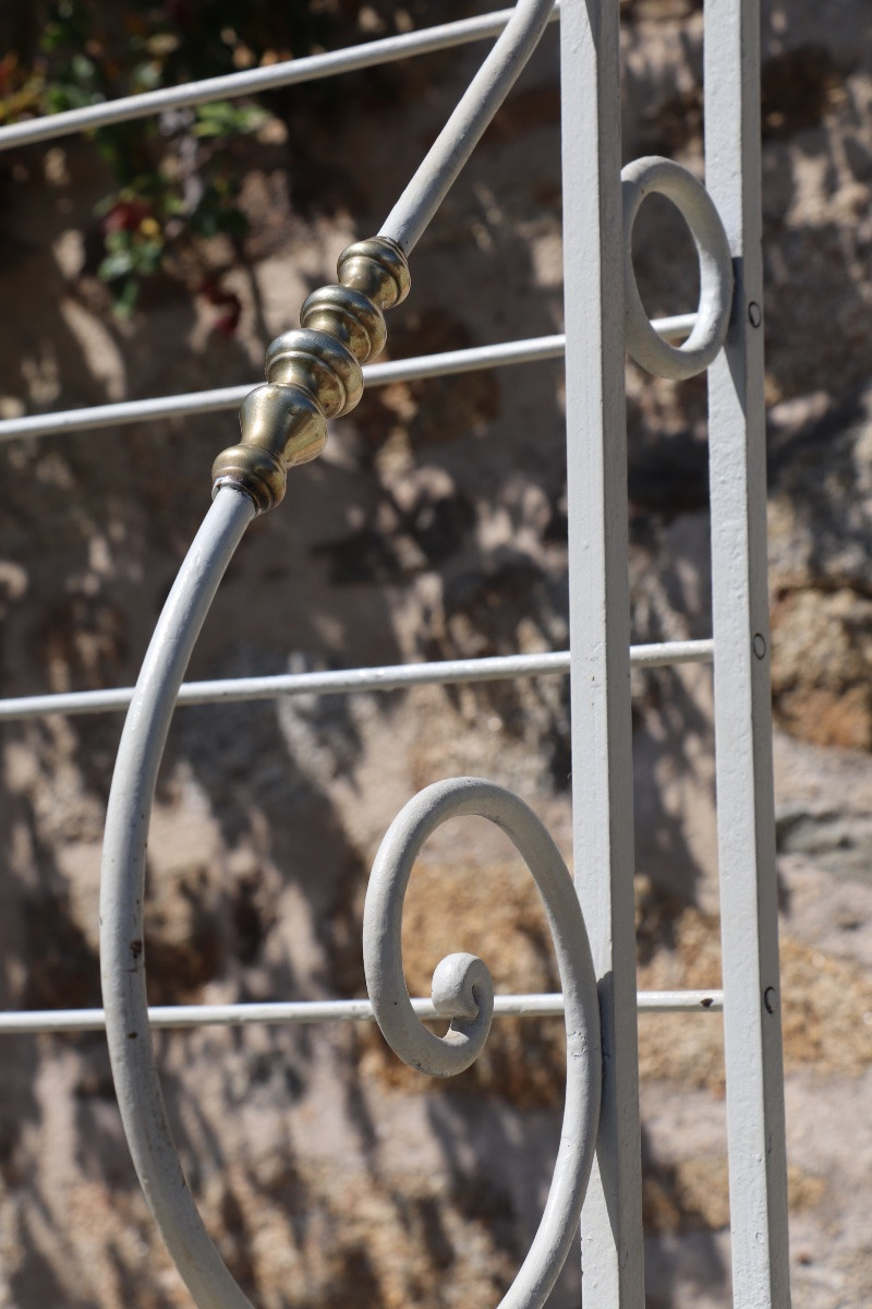 Large Baker's Shelf, 1950, Brass Wrought Iron-photo-2