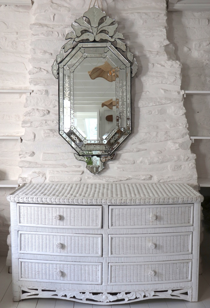 Large Venetian Mirror, 20th Century-photo-3
