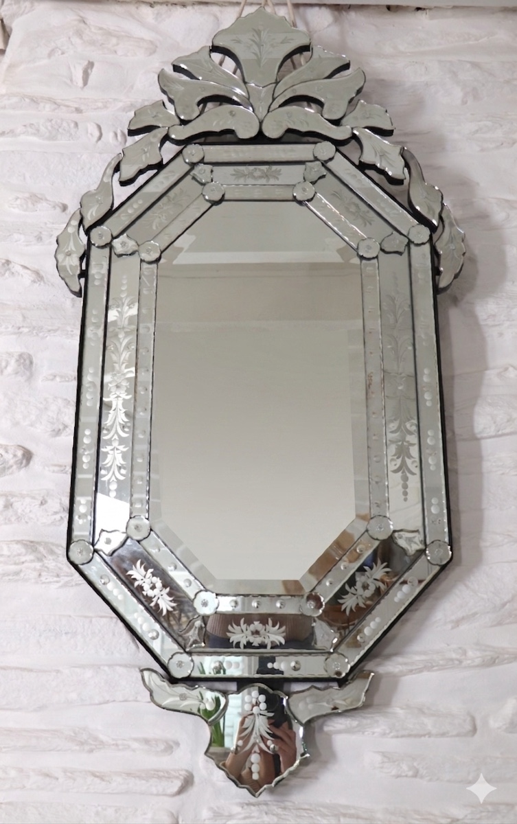 Large Venetian Mirror, 20th Century