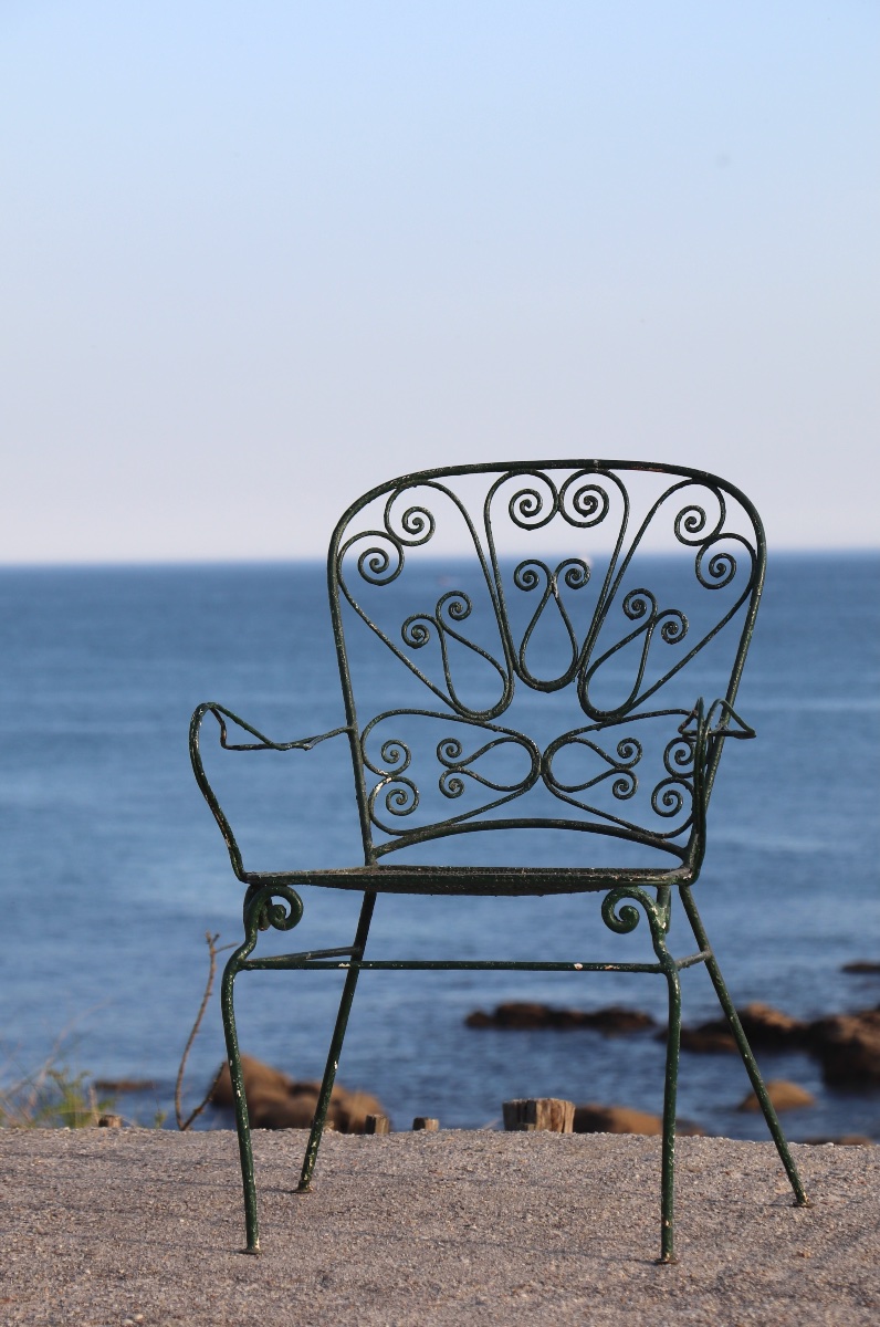 Set Of 4 Wrought-iron Garden Chairs, France, 20th Century-photo-2