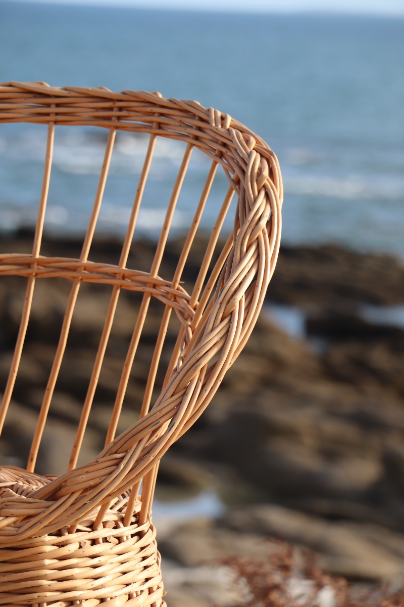  Pair Of Wicker Armchairs, France, 20th Century-photo-4