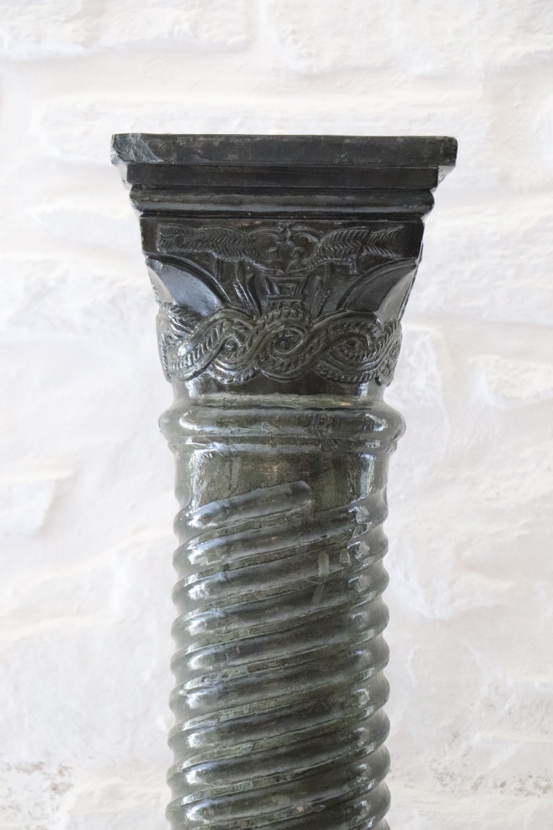 Large Twisted Column With Saddle, 20th Century-photo-2