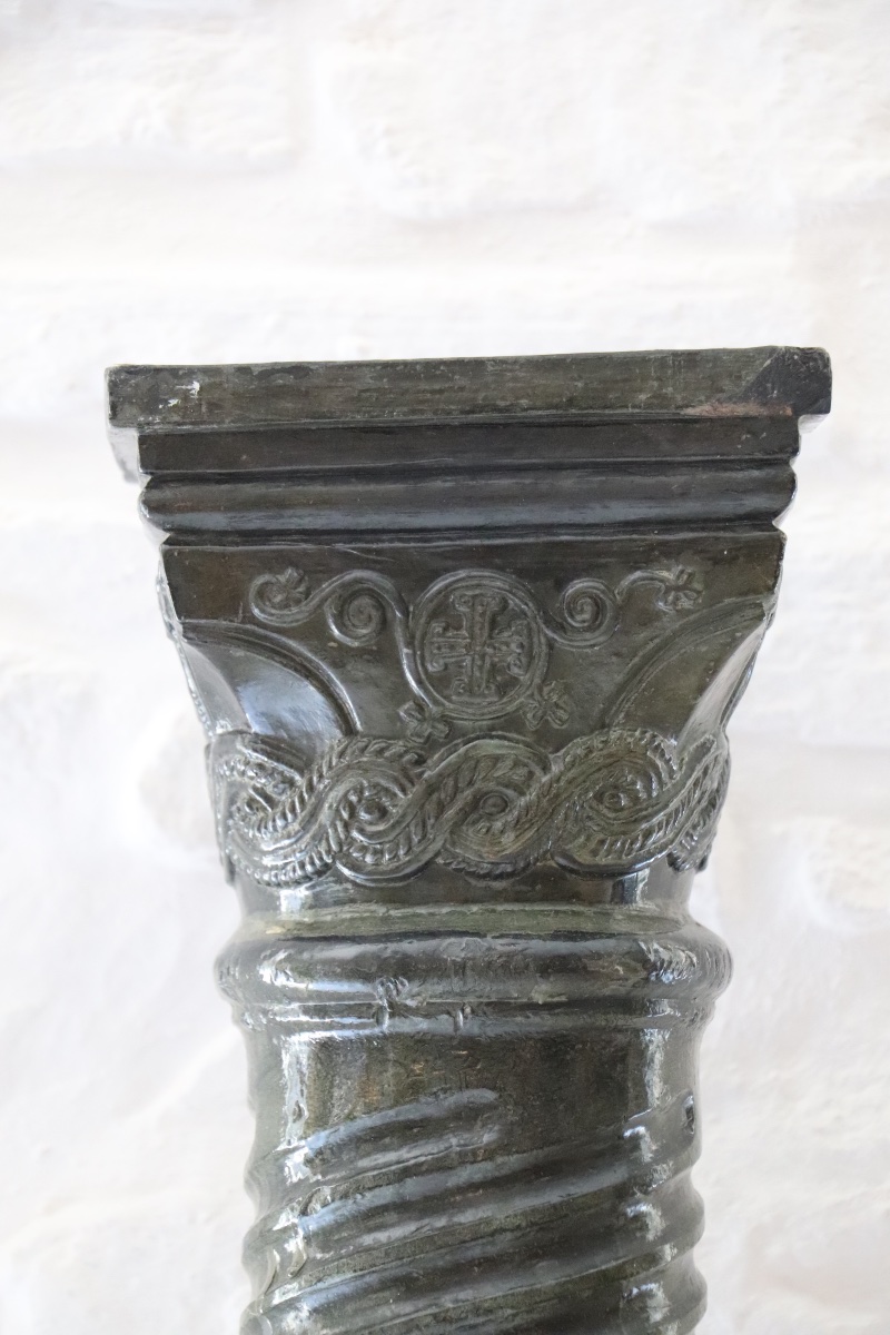 Large Twisted Column With Saddle, 20th Century-photo-4