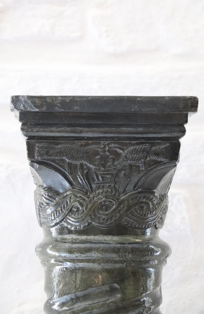Large Twisted Column With Saddle, 20th Century-photo-4