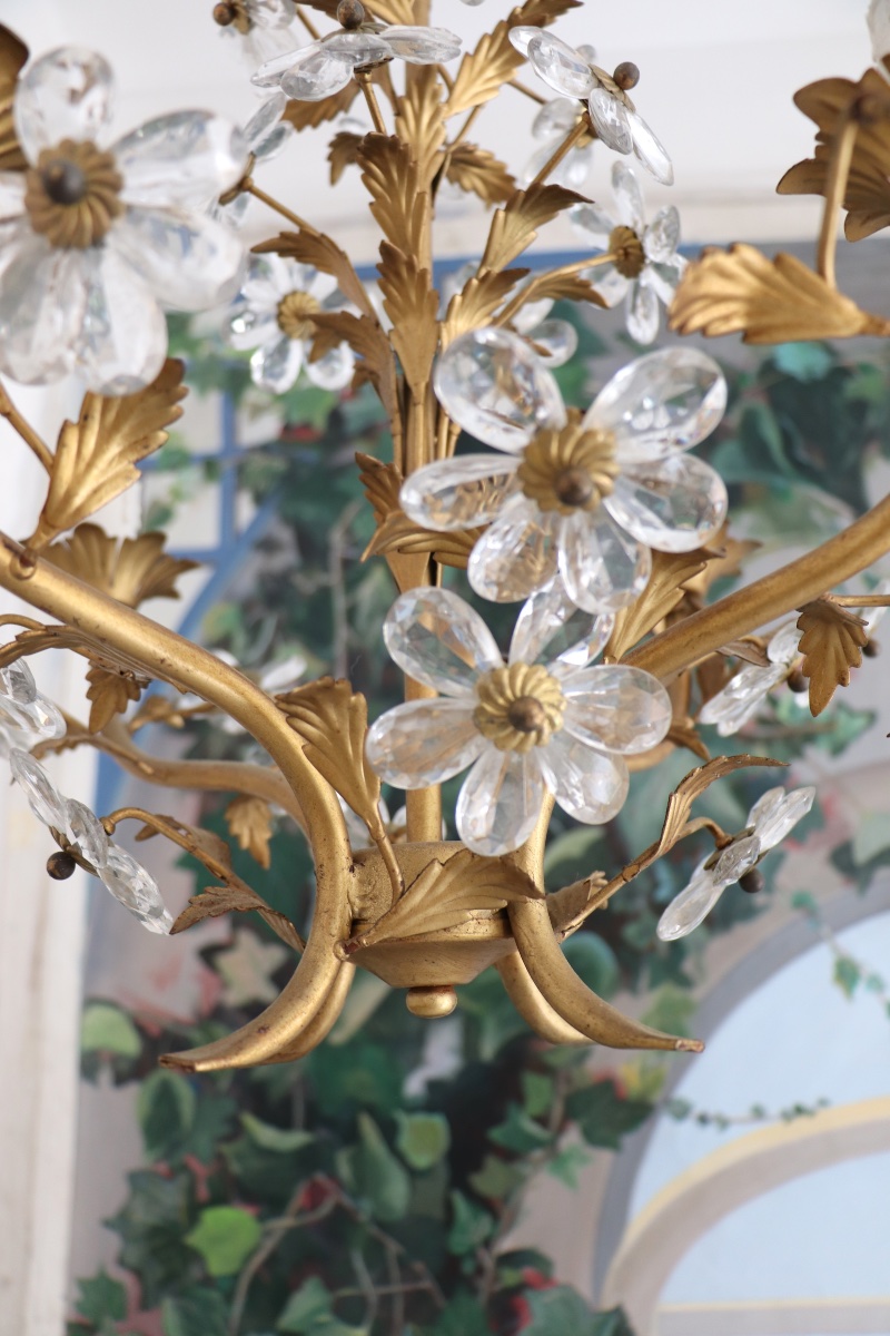  Floral Chandelier, 20th-century Florentine Style -photo-4