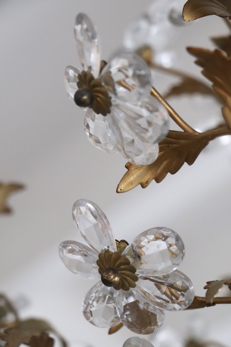  Floral Chandelier, 20th-century Florentine Style -photo-1