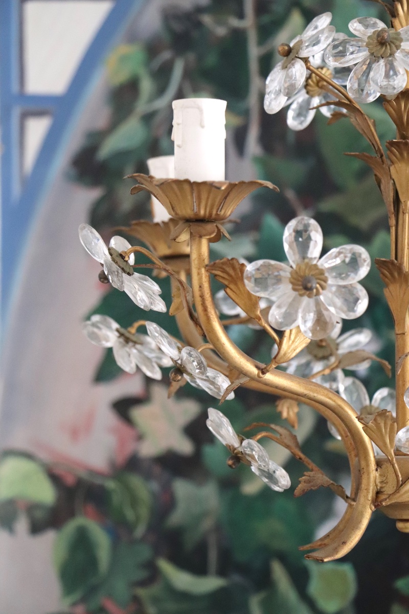  Floral Chandelier, 20th-century Florentine Style -photo-4