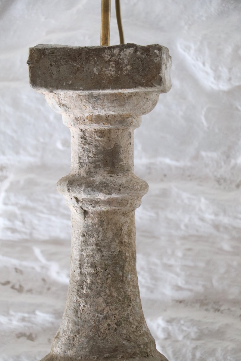 Stone-based Baluster Lamp – 20th Century-photo-2