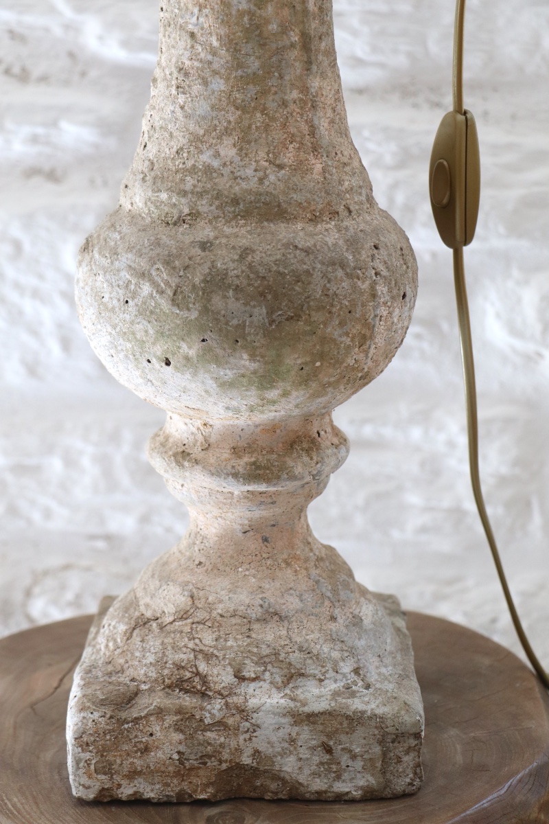 Stone-based Baluster Lamp – 20th Century-photo-4