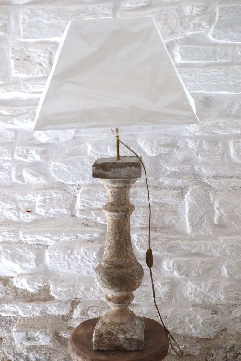Stone-based Baluster Lamp – 20th Century-photo-6