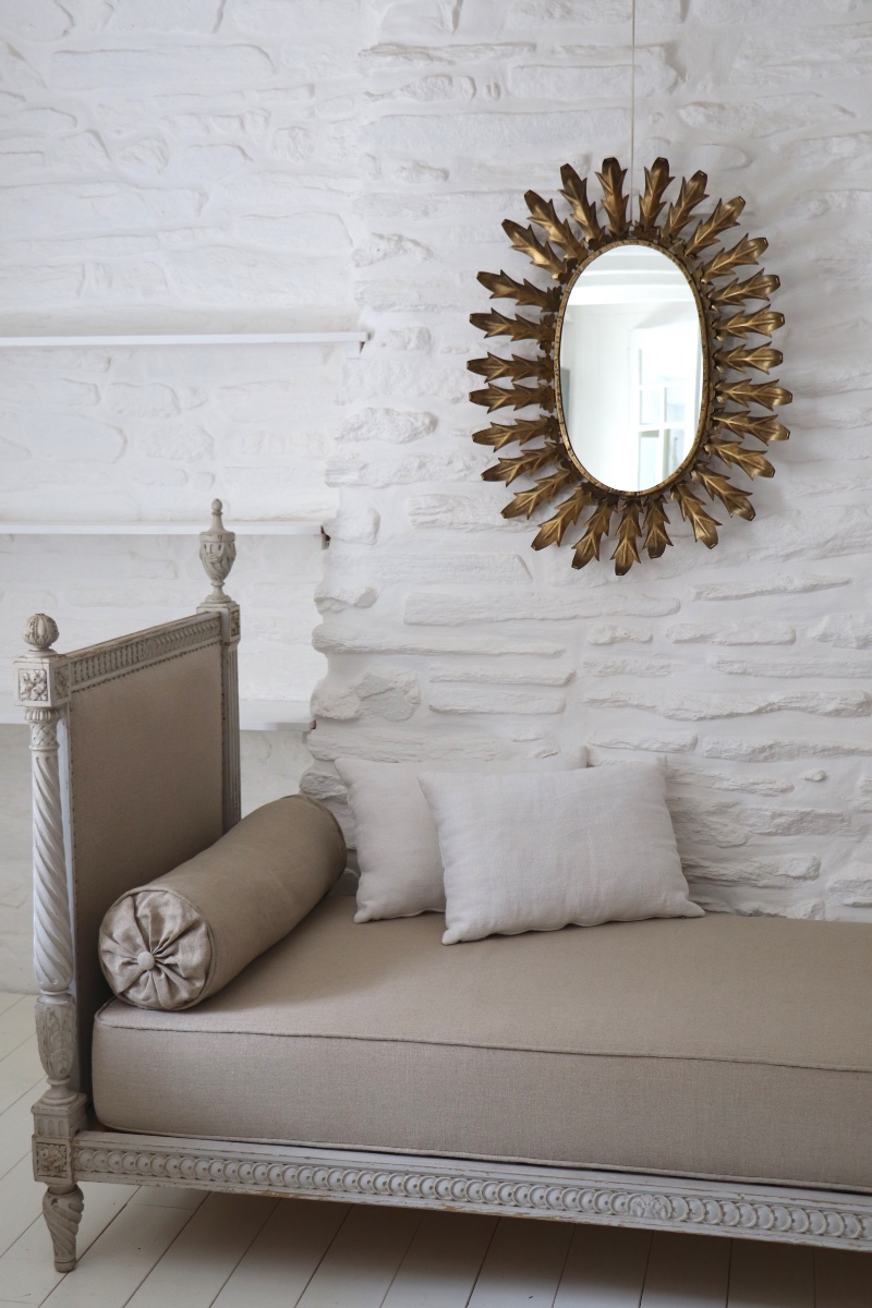 Miroir soleil ovale, design espagnol, XXe siècle-photo-7