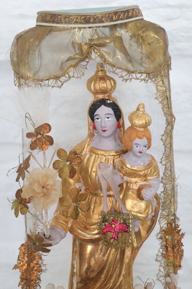 Sainte Vierge à l’Enfant sous globe - Santibelli, Vierge de Marseille, XIXᵉ siècle-photo-2