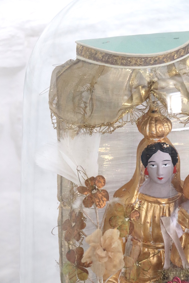 Sainte Vierge à l’Enfant sous globe - Santibelli, Vierge de Marseille, XIXᵉ siècle-photo-6