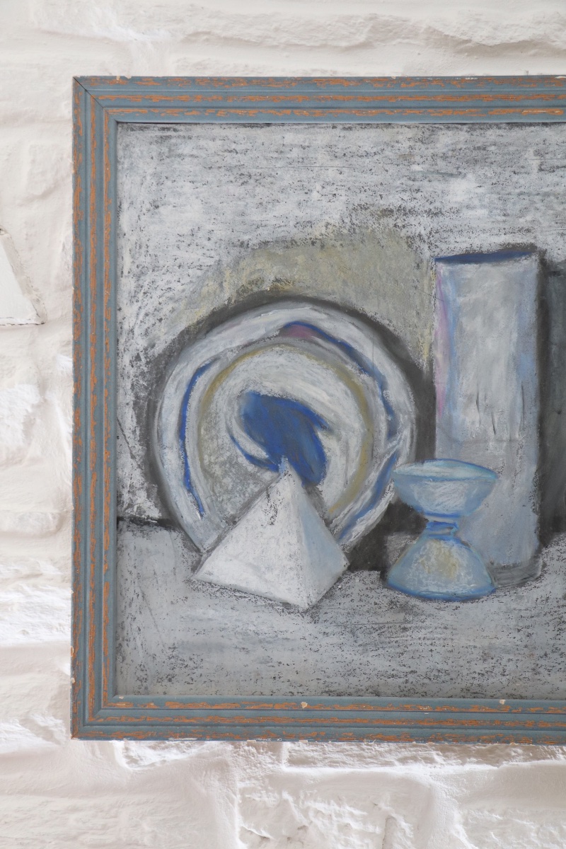Still Life In Pastel, 20th Century-photo-2