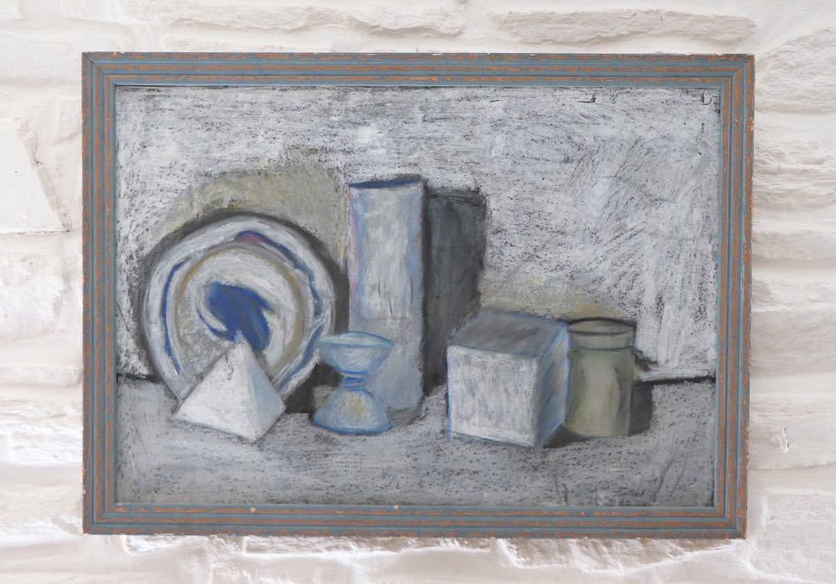 Still Life In Pastel, 20th Century-photo-4